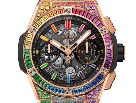 hublot rainbow big bang|hublot rainbow watch price.